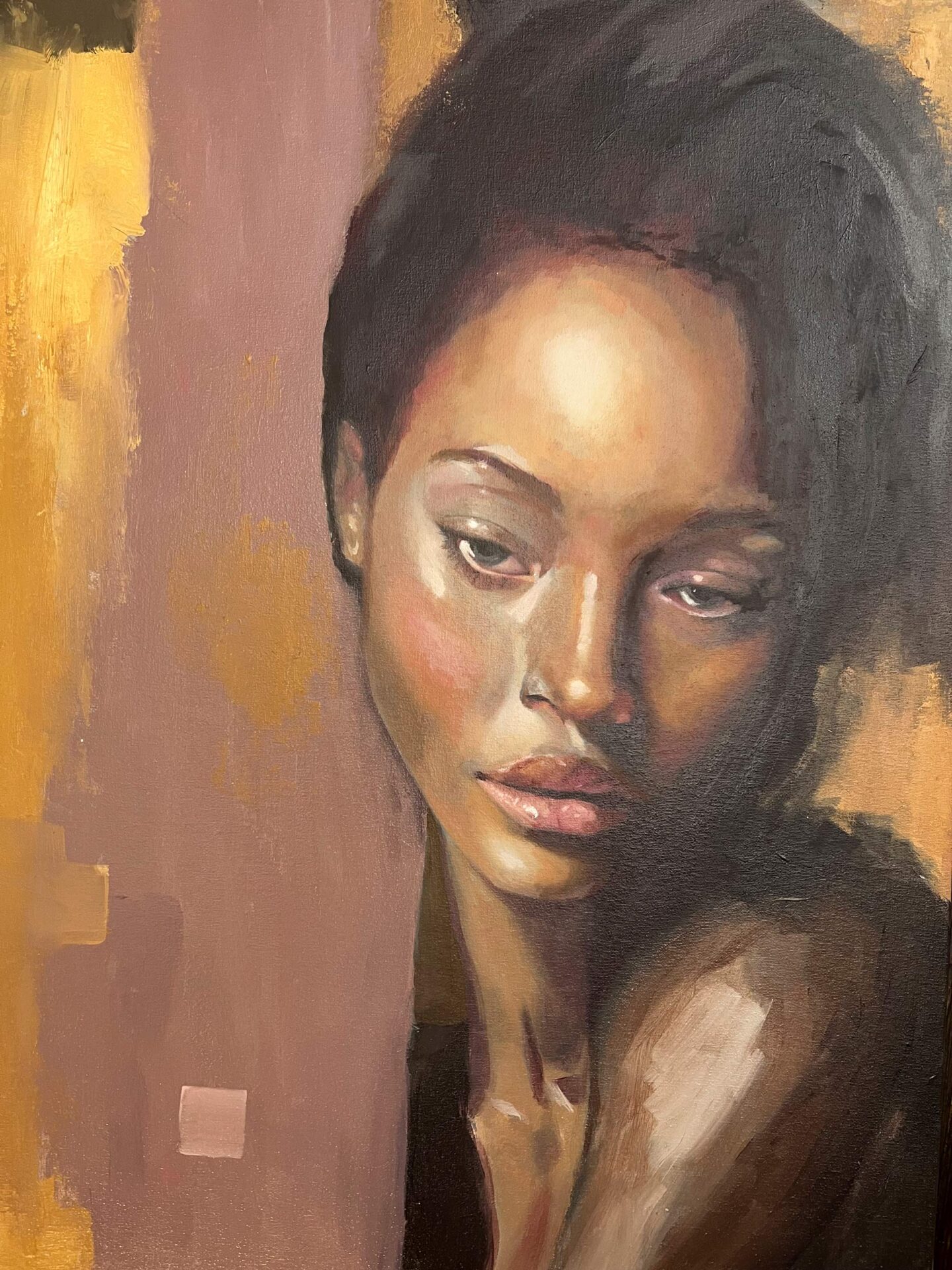 alex righetto black woman painting