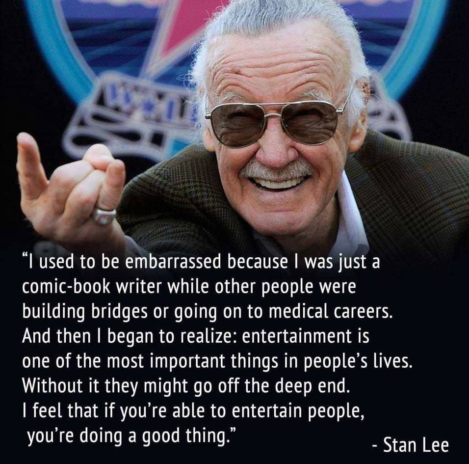 Citazione di Stan Lee, creatore della Marvel.