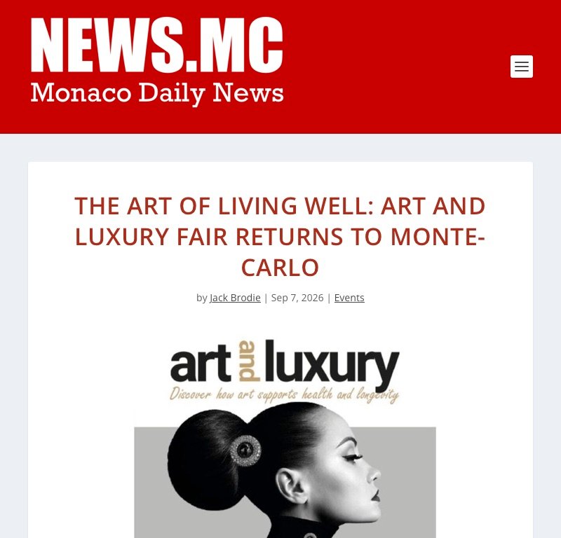 The art of living well: Art and Luxury Fair returns to Monte-Carlo 3 The art of living well Art and Luxury Fair returns to Monte Carlo NEWS.MC Monaco News 2026 09 08 09 46 53